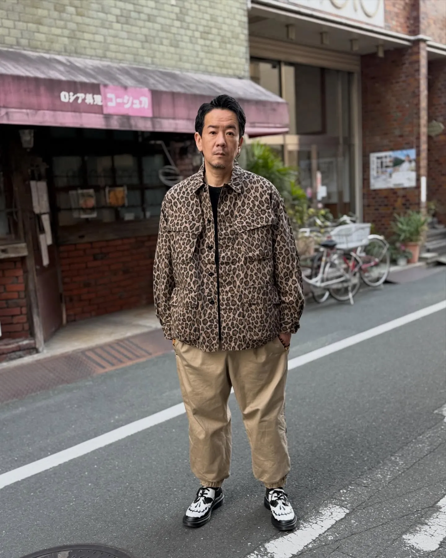 WACKO MARIAのレオパード柄のファティーグジャケット...