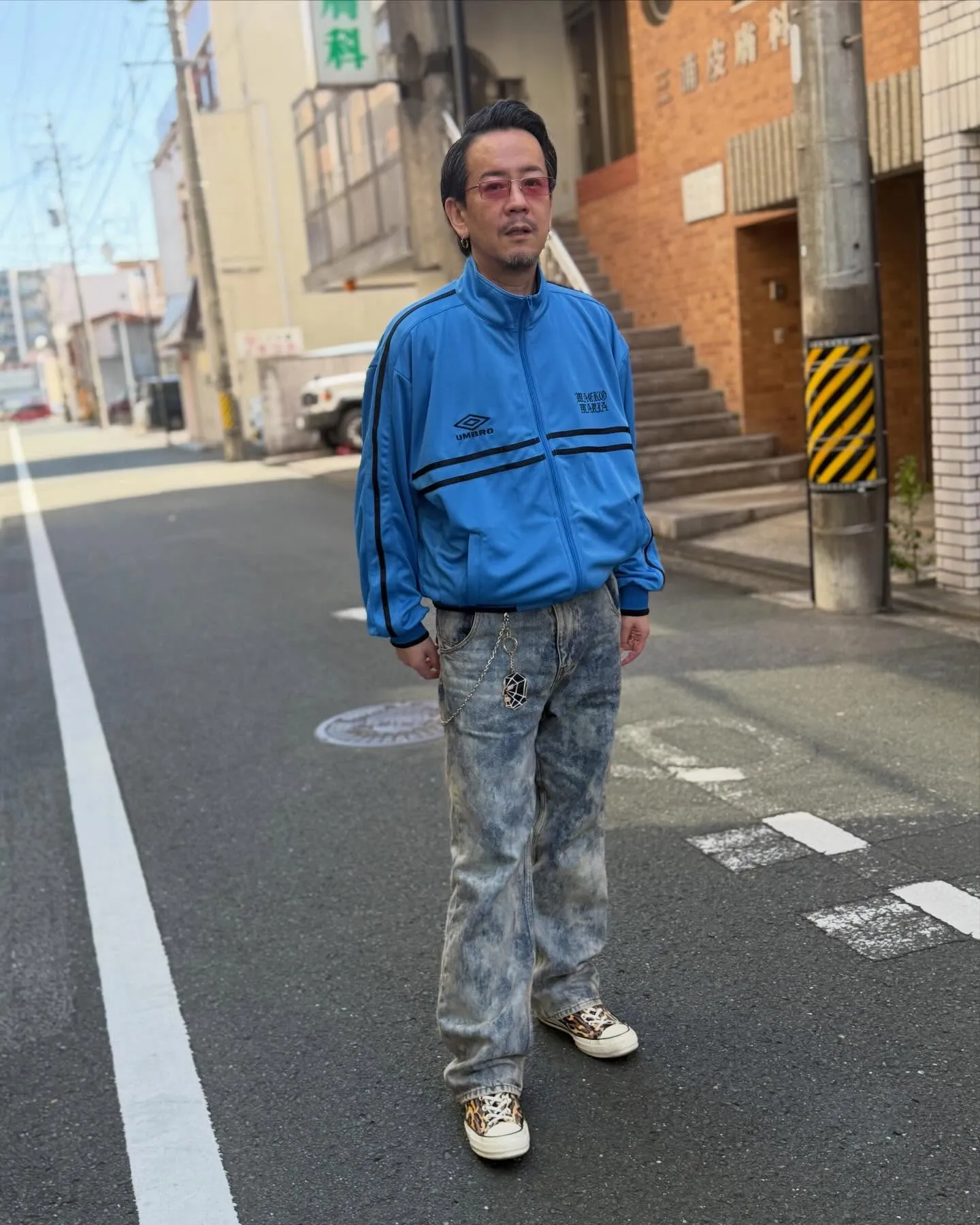 WACKO MARIA × UMBROのジャージ素材のトラッ...