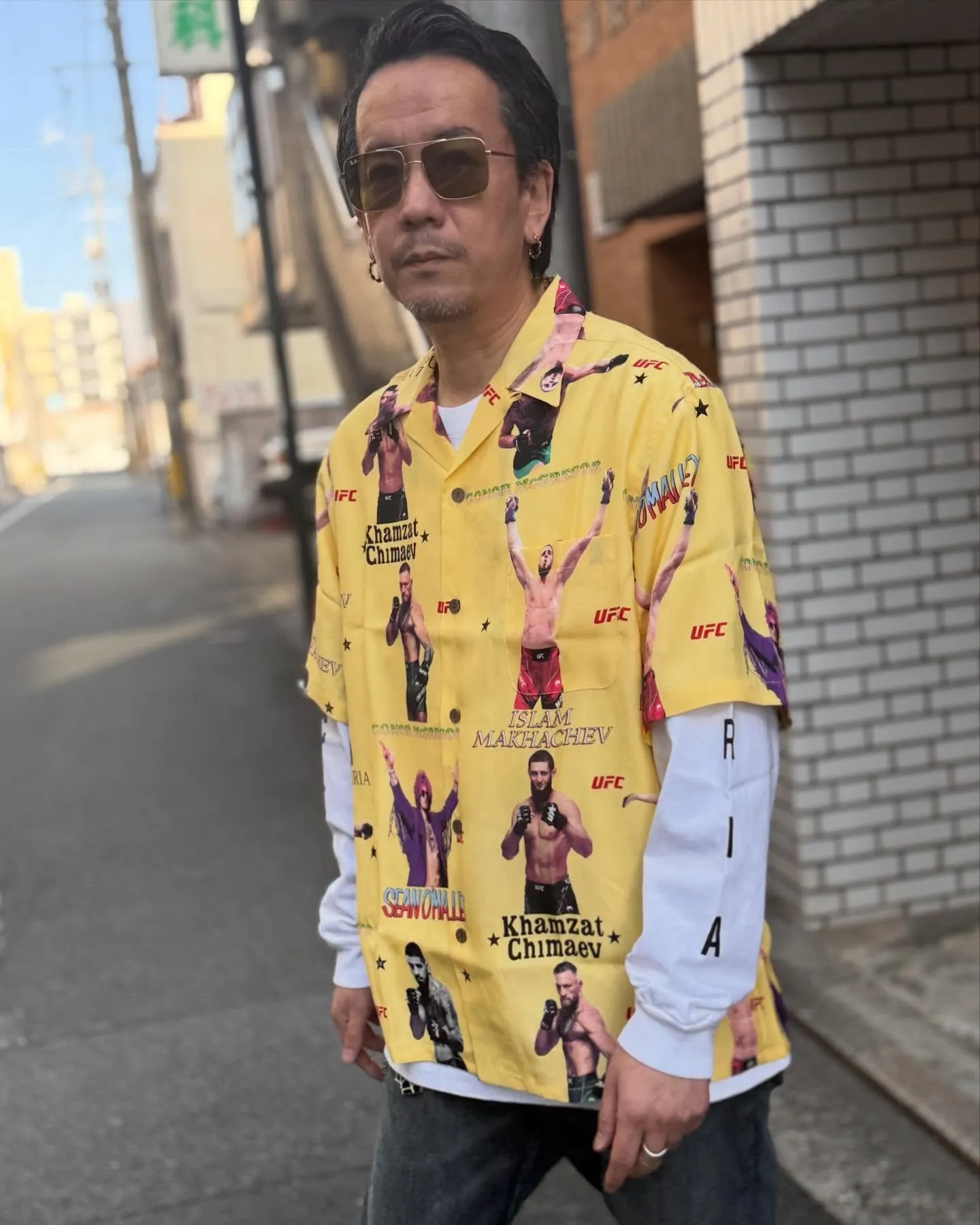 WACKO MARIAとUFCのコラボのハワイアンシャツ。