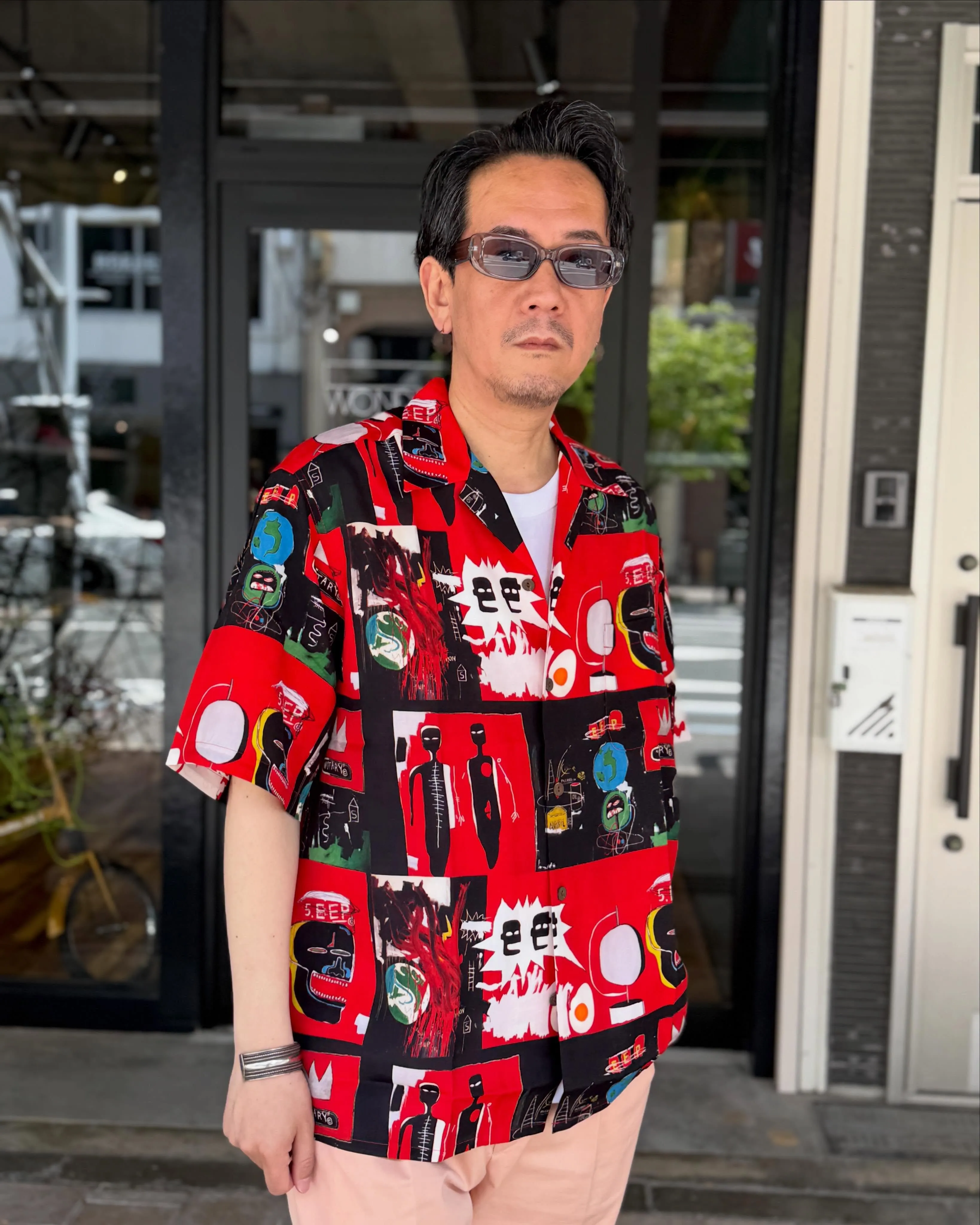 WACKO MARIA のバスキアアロハとカシミア混のコット...