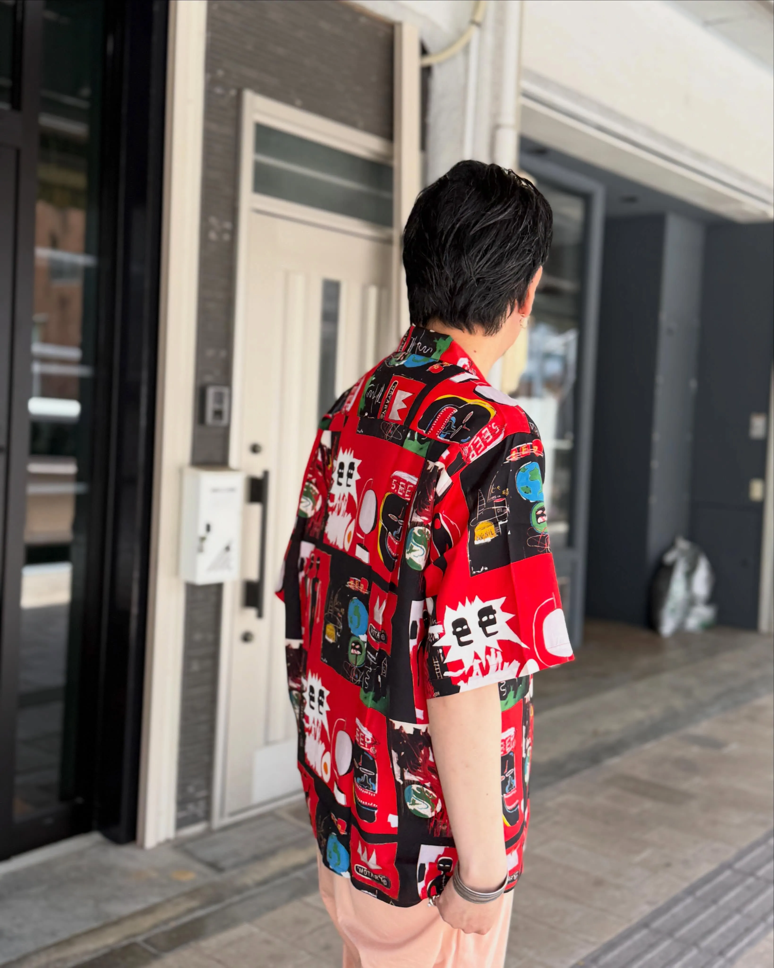 WACKO MARIA のバスキアアロハとカシミア混のコット...