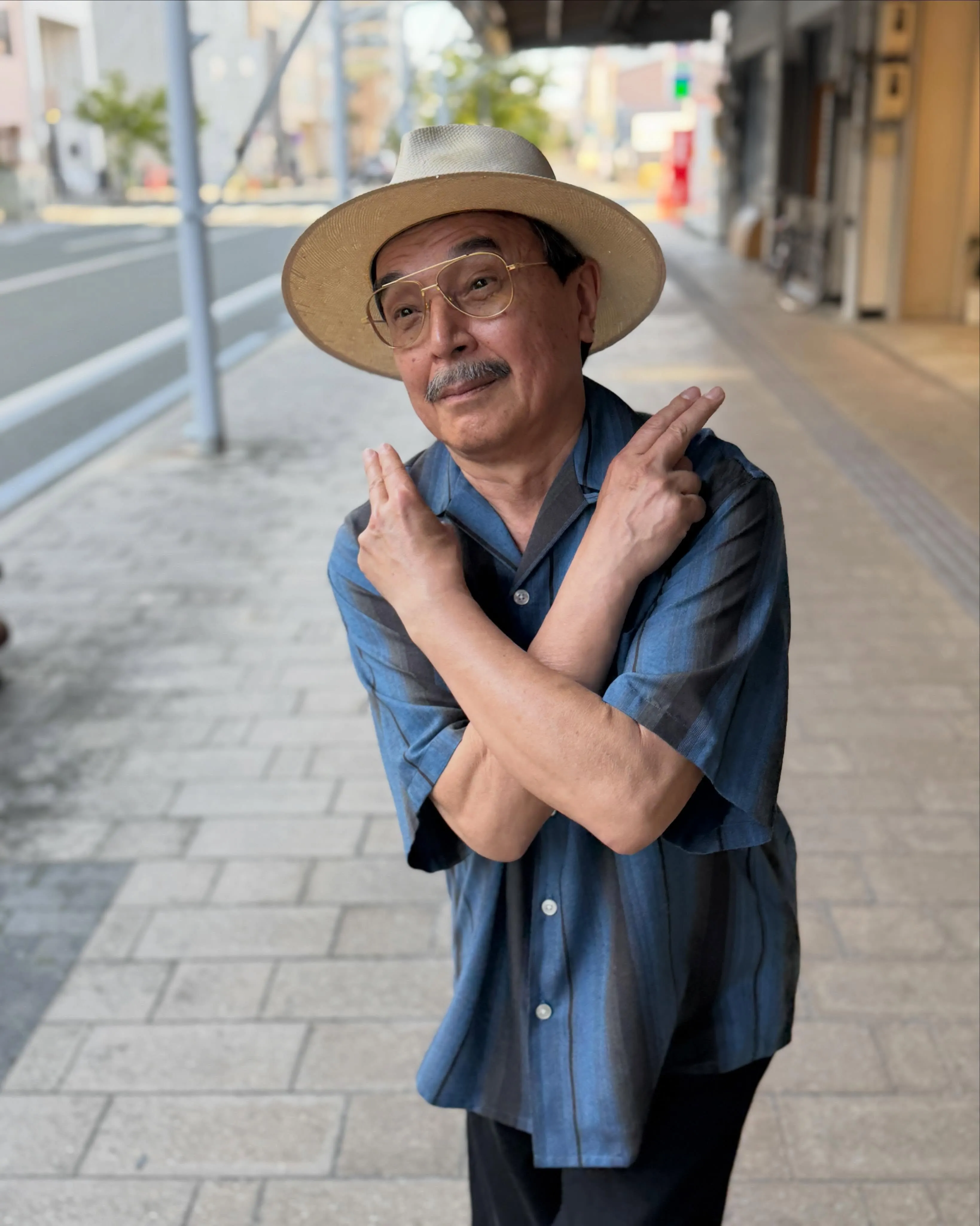 WACKO MARIA のオンブレストライプシャツ。